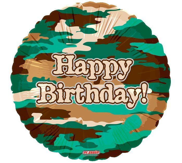 Camo Birthday Balloon