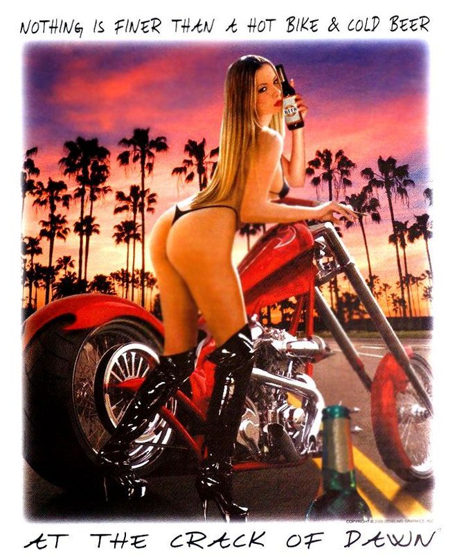 Hot Bike and Cold Beer T Shirt