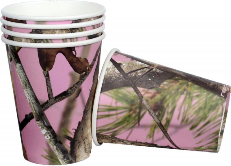 Pink Camo 12 Oz Cups