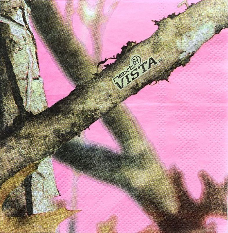 Pink Camo Napkins - 5"