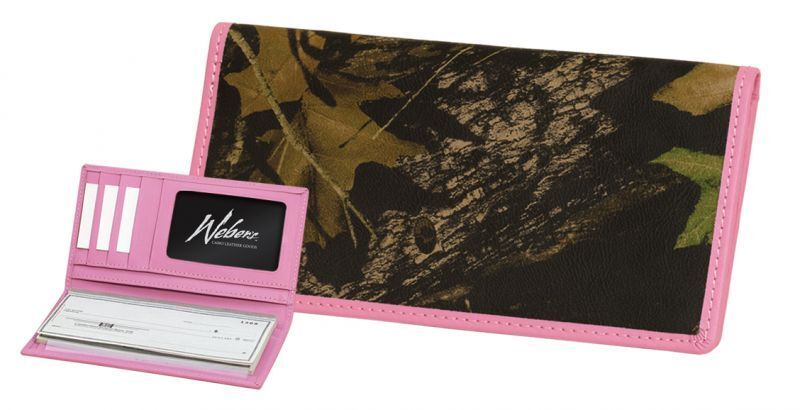 Pink Trimmed Checkbook Wallet