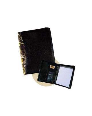 Weber's Camo Leather Black Leather Portfolio