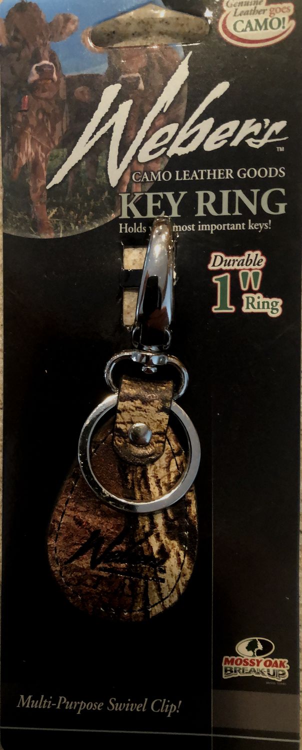 Weber's Leather-Camo Key Ring and Fob