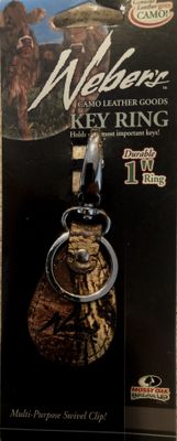Weber's Leather-Camo Key Ring and Fob