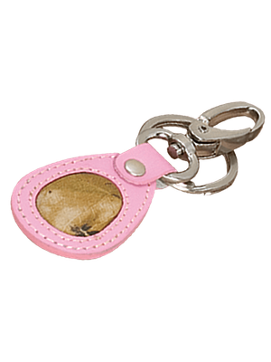Weber's Pink Leather-Camo Key Ring and Fob