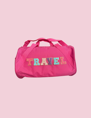 Custom Patch HOT PINK Duffle Bag
