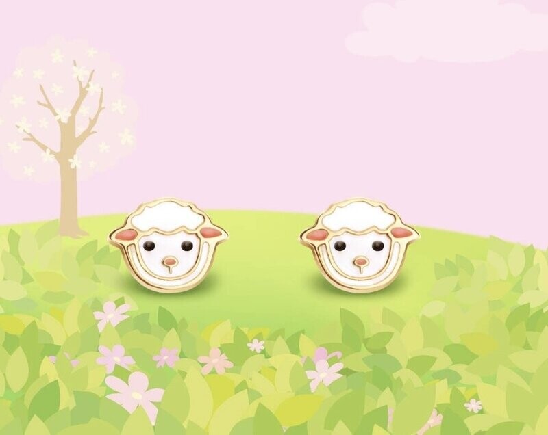 Lovely Lamb Cutie Stud Earrings
