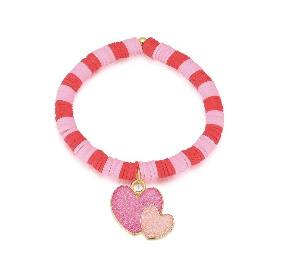 Glitter Heart 2 Heart Bracelet