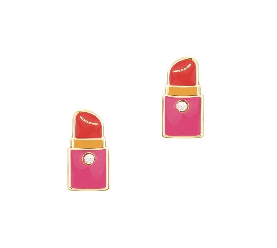 Lyla's Lipstick Chick Cutie Stud Earrings