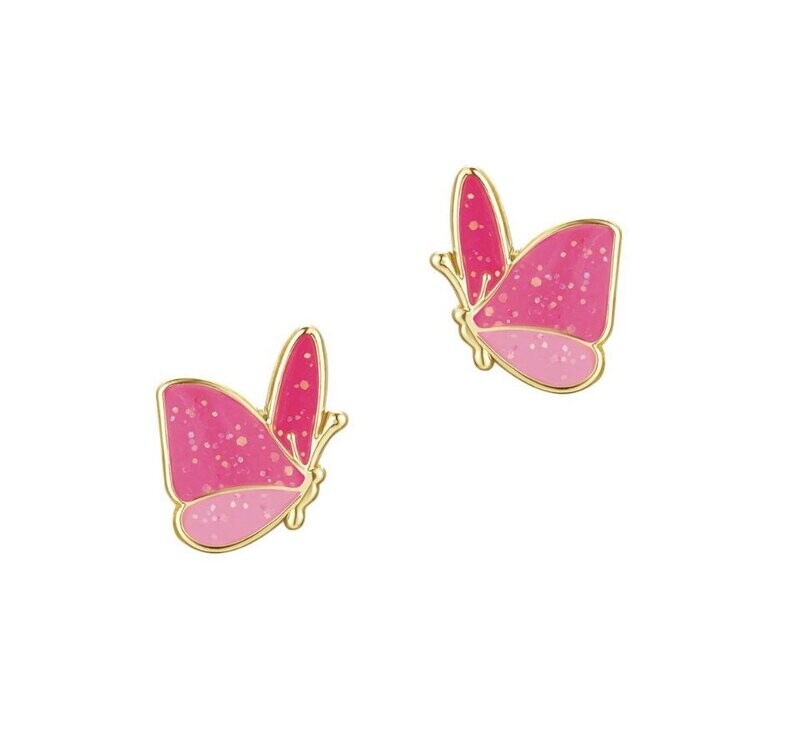 Glitter Butterfly Cutie Stud Earrings