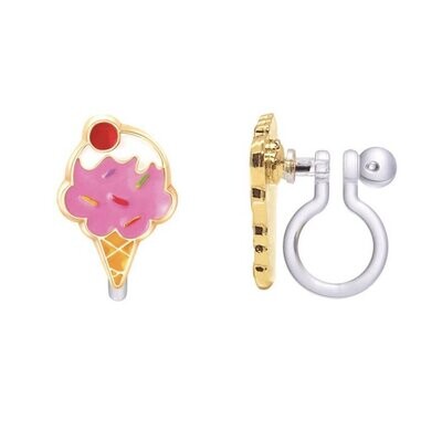 CLIP ON Cutie Earrings- Ice Cream Dream