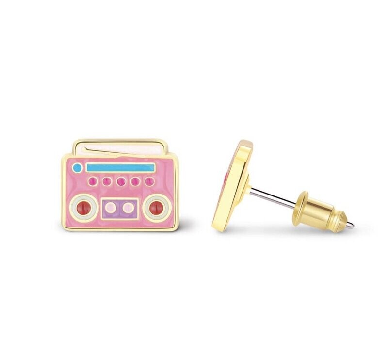 London's Boom Box Beats Cutie Stud Earrings