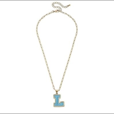 Stuck on You Embroidered Initial Patch Necklace -