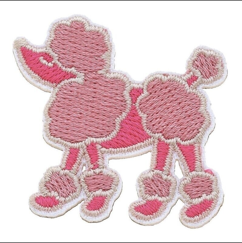 Stuck on You Small Poodle Patch in Pink & Fuchsia