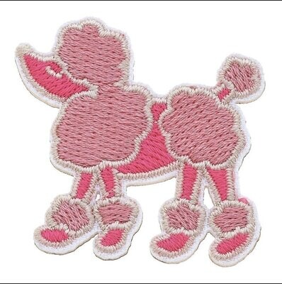 Stuck on You Small Poodle Patch in Pink & Fuchsia