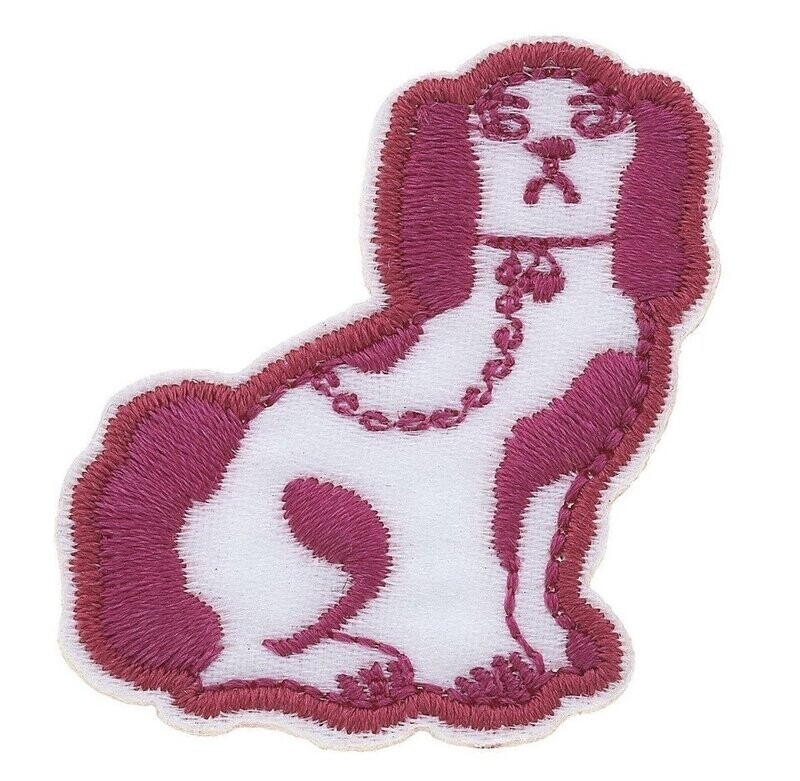 Stuck on You Large Staffordshire Dog Patch-Pink