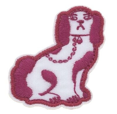 Stuck on You Large Staffordshire Dog Patch-Pink