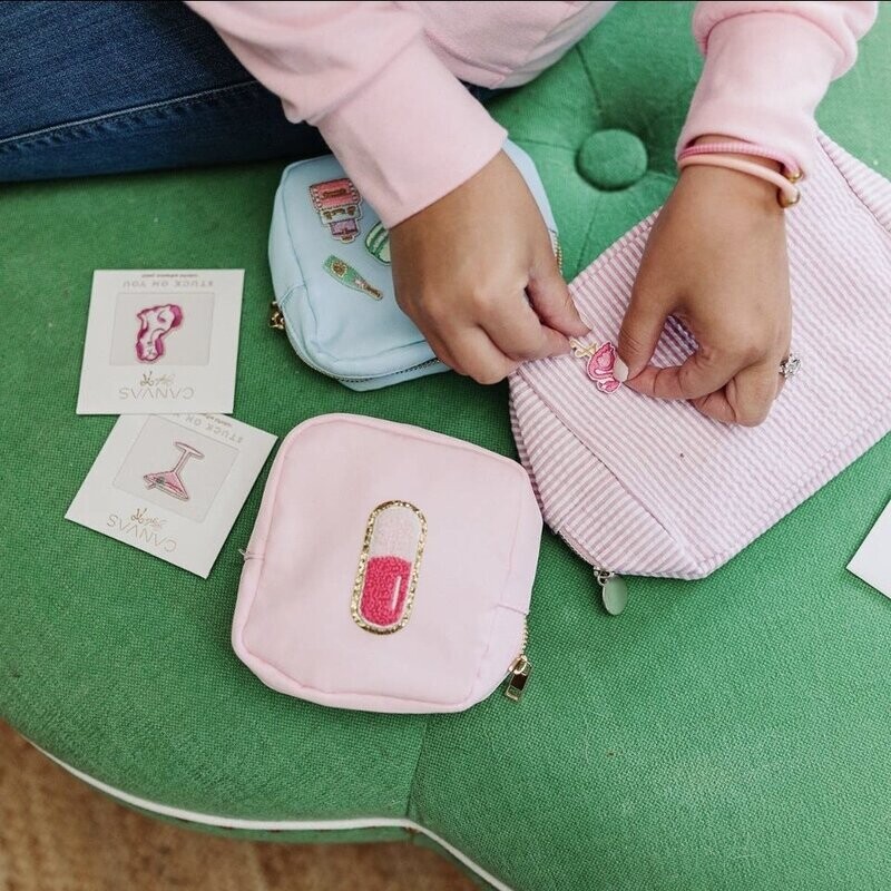 Stuck on You Small Martini Glass Patch in Pink & Green