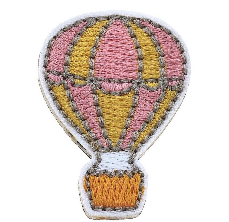 Stuck on You Small Hot Air Balloon Patch in Pink & Cantaloupe