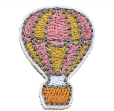 Stuck on You Small Hot Air Balloon Patch in Pink & Cantaloupe