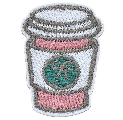 Stuck on You Small Latte Patch in Pink & Green