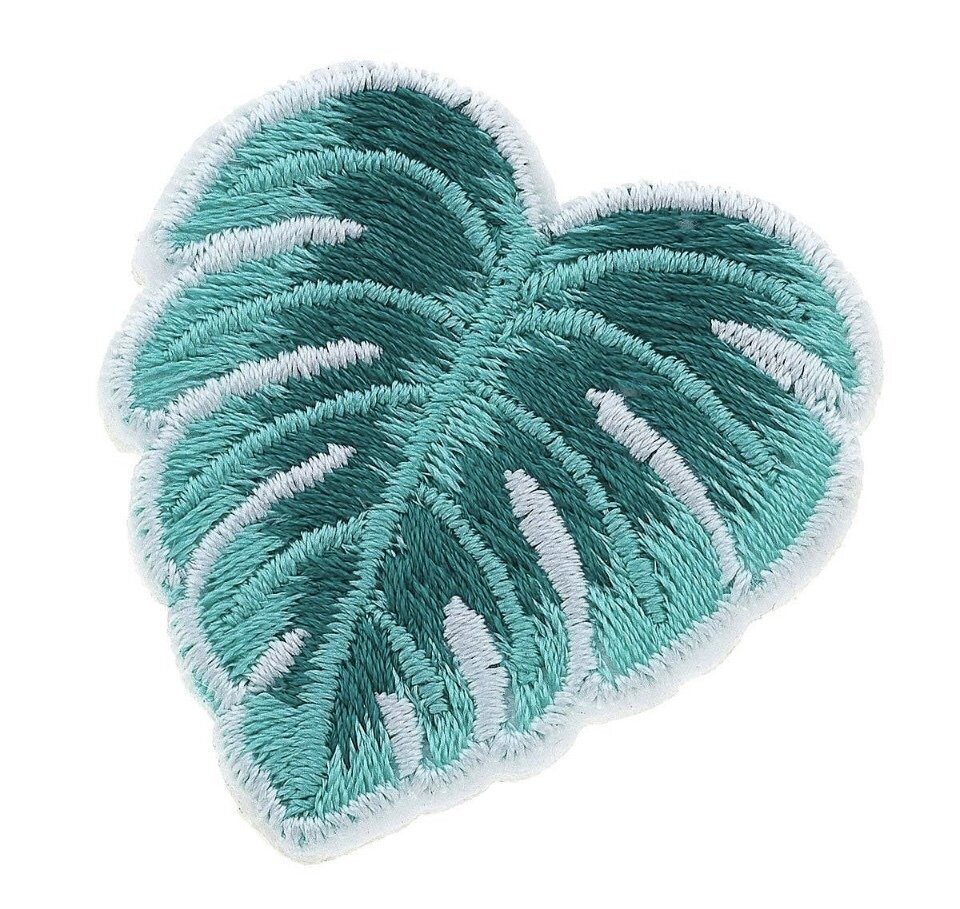 Stuck on You Small Monstera Leaf Patch in Green