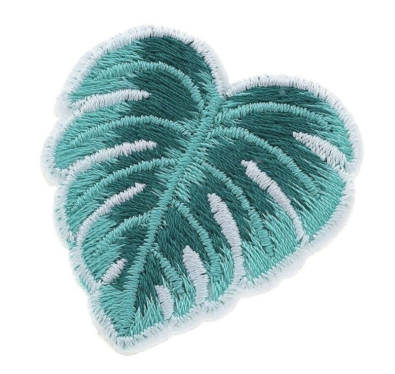 Stuck on You Small Monstera Leaf Patch in Green