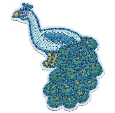 Stuck on You Small Peacock Patch in Multi