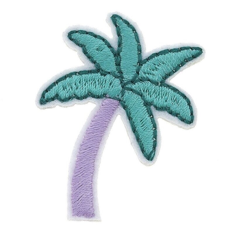 Stuck on You Small Palm Tree Patch in Green & Pink