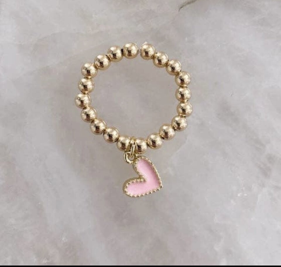 Katelyn's Heartbeat rings-PINK