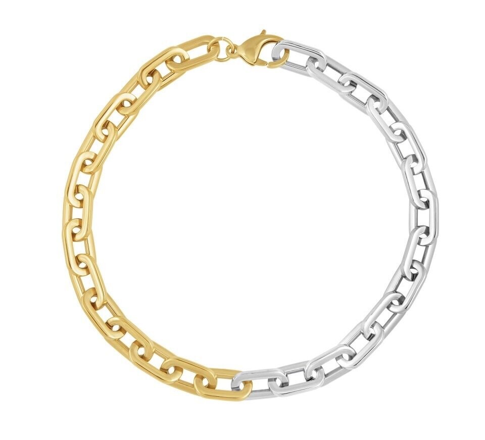 The Abbey Link Chain Necklace- Two Tone