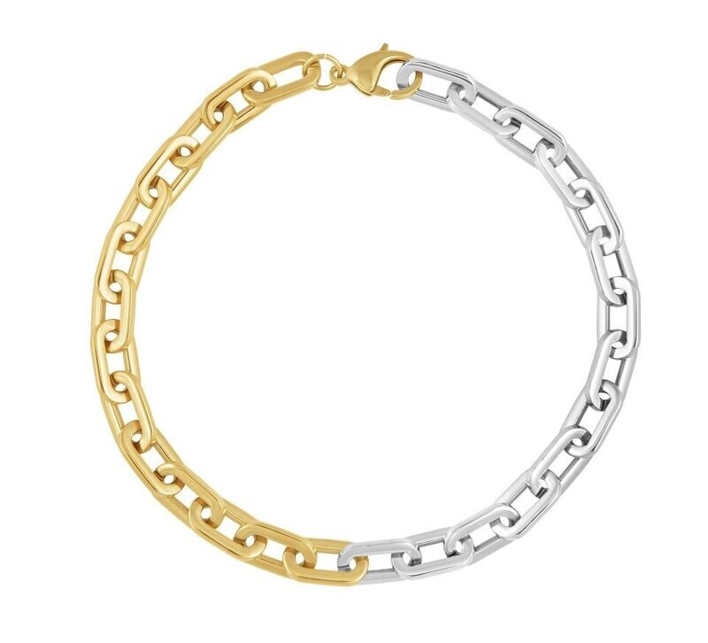 The Abbey Link Chain Necklace- Two Tone