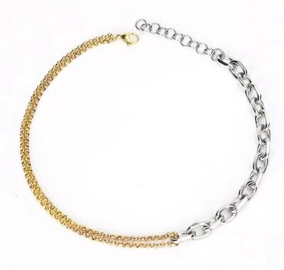 The Michele Two-Tone Chain Necklace