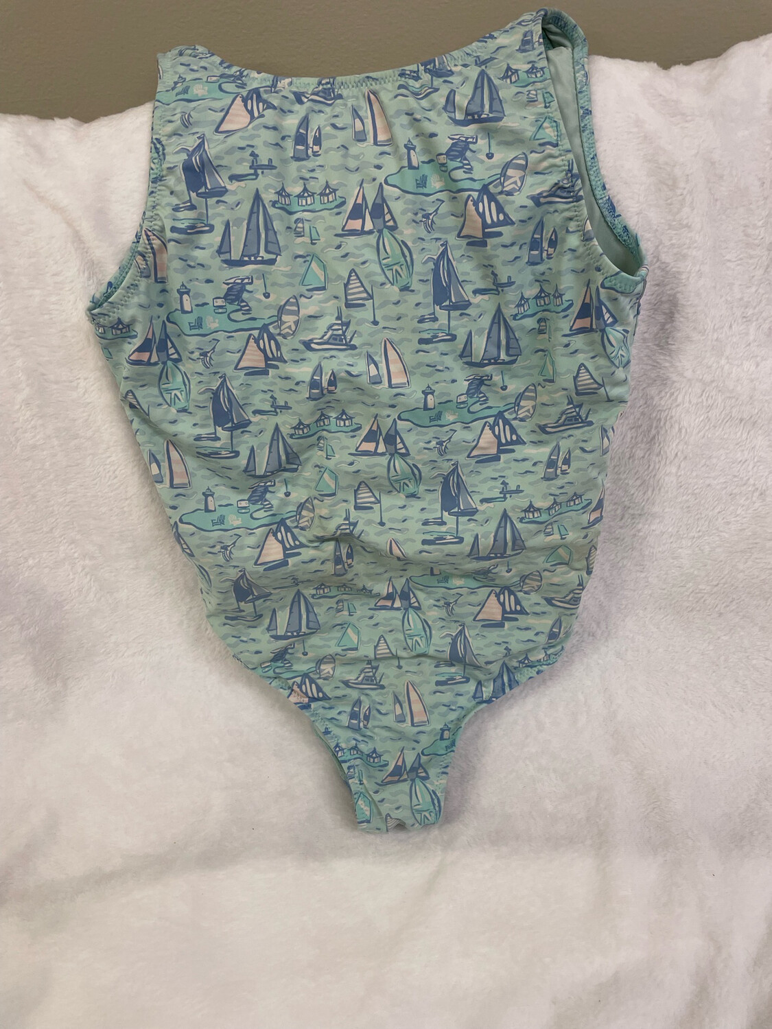 Vineyard Vines Sailboats One Piece Bathing Suit Size Medium-10/12