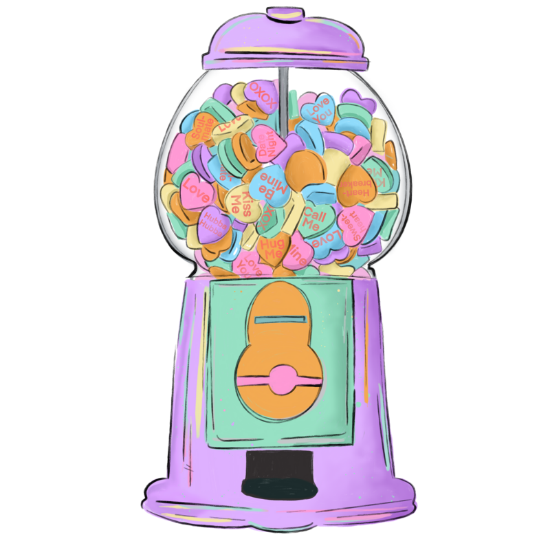 Candy Hearts Jar