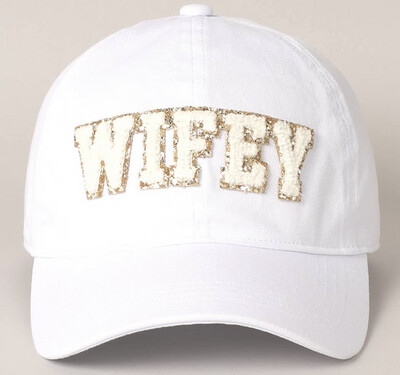 WIFEY Chenille Letter Patch
Cotton Baseball Cap