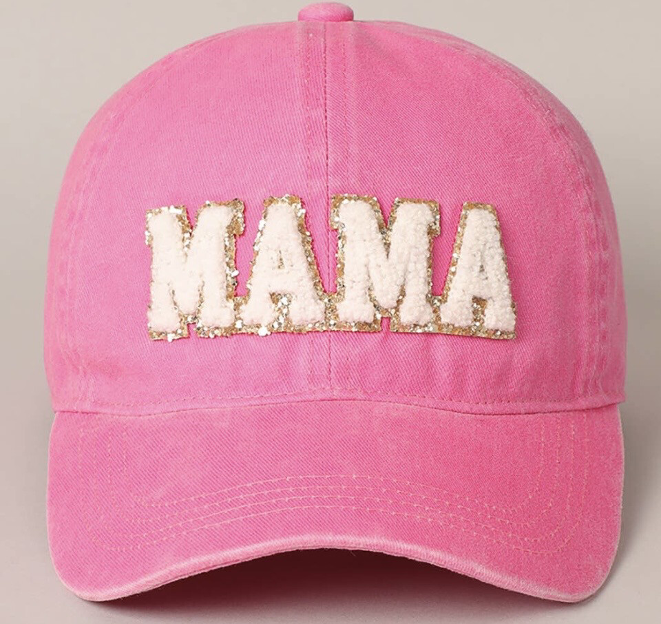 MAMA Chenille Letter Patch
Cotton Baseball Cap