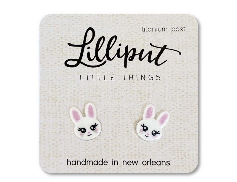 White Bunny Earrings