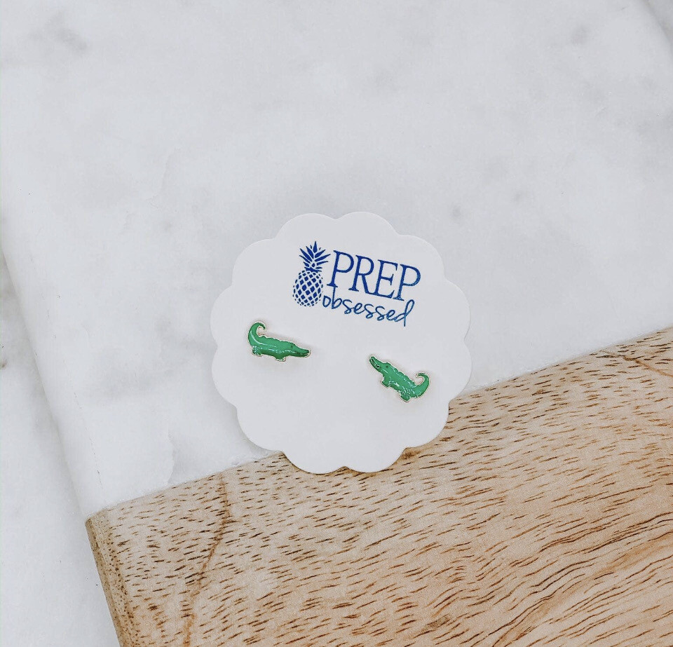 Gator Signature Enamel Stud Earrings