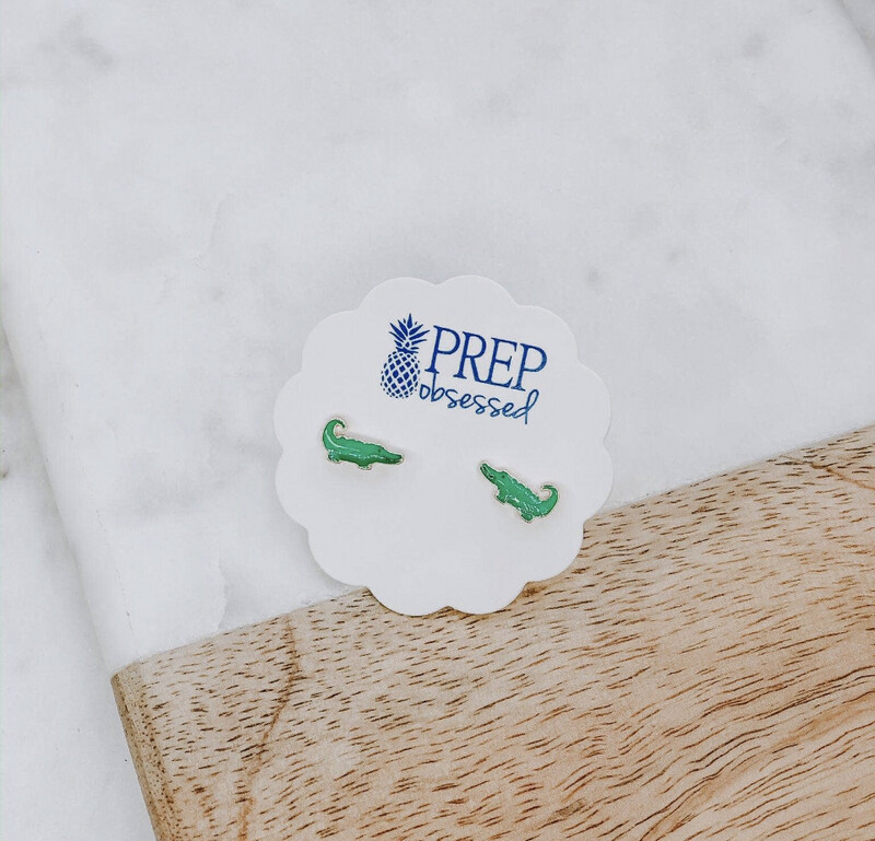 Gator Signature Enamel Stud Earrings