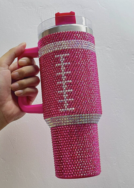 Barbie Blinged Out Football Tumbler