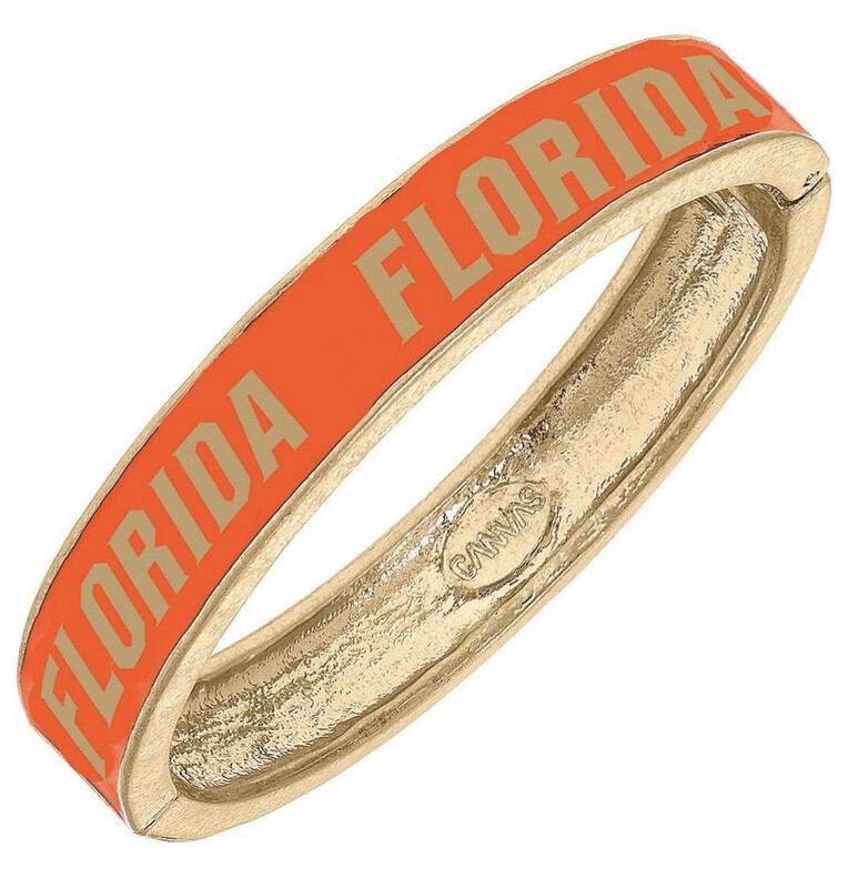 Florida Gators Enamel Hinge Bangle in Orange