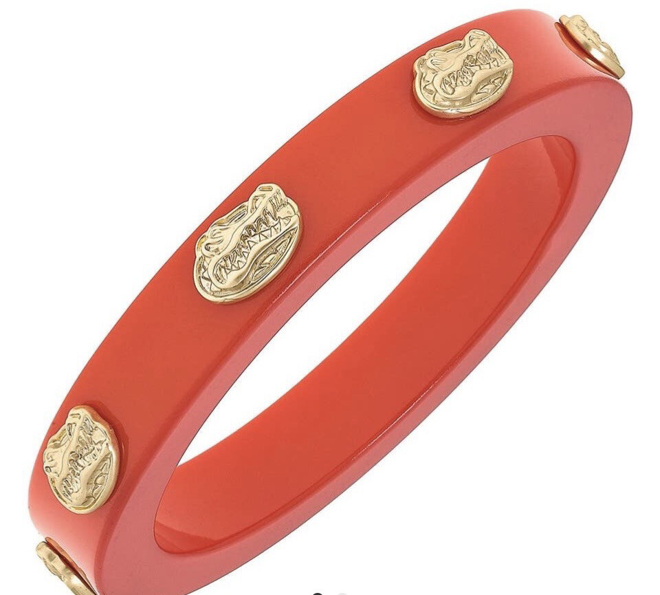 Florida Gators Resin Logo Bangle in Orange