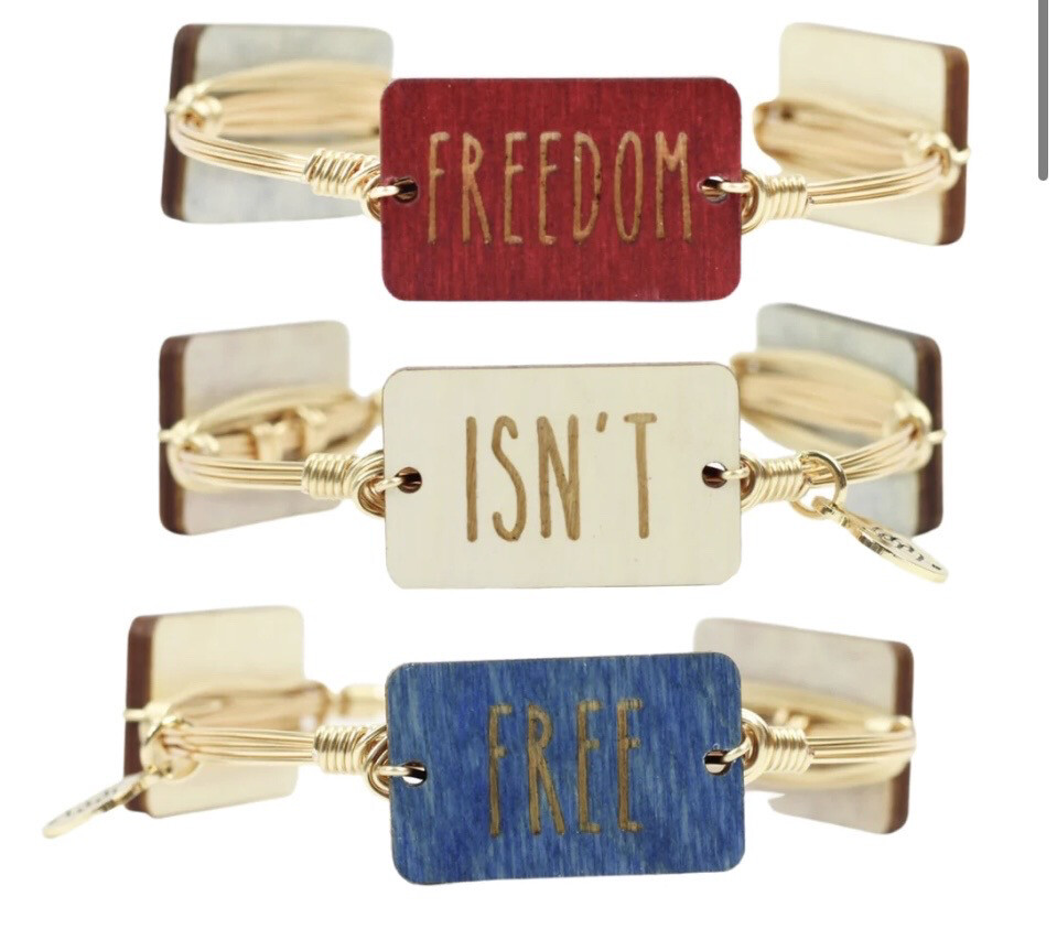 Freedom Isn’t Free Bangle Bracelet