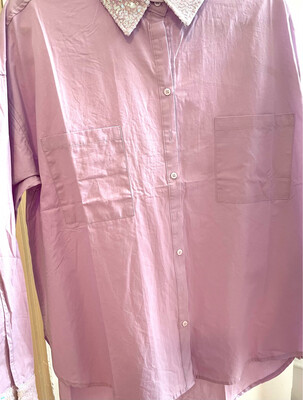 Cheers Sequin Patch Poplin
Shirt