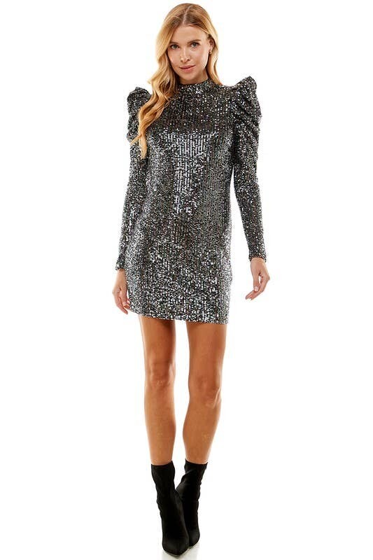 Metallic Bodycon Dress