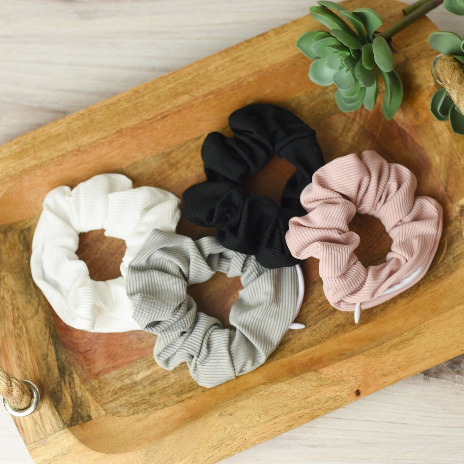 Ribbed Cotton Hidden Zipper Velvet Scrunchy!