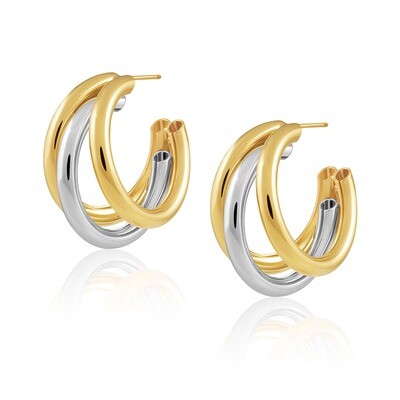 Alexis Tri Hoop - Two Tone