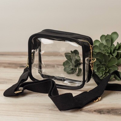 Darcy Clear Stadium Bag-Black