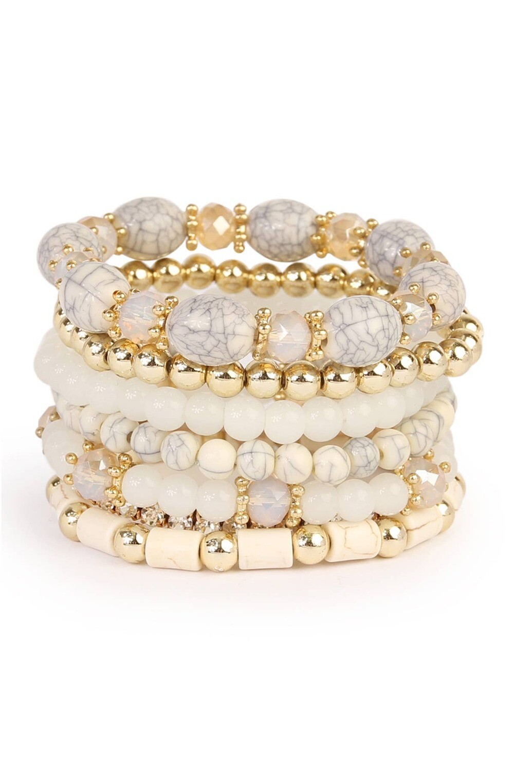 MULTIBEAD STACKABLE BRACELET-GOLD